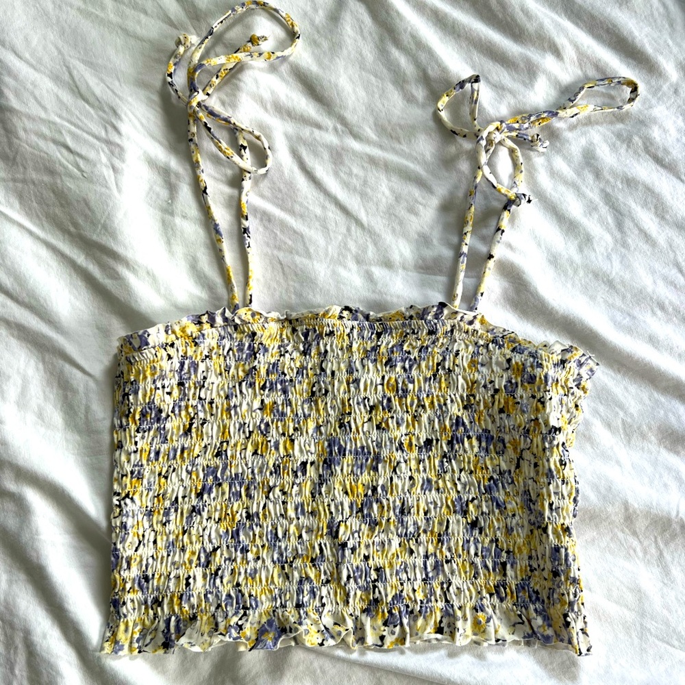 Floral cropped tank